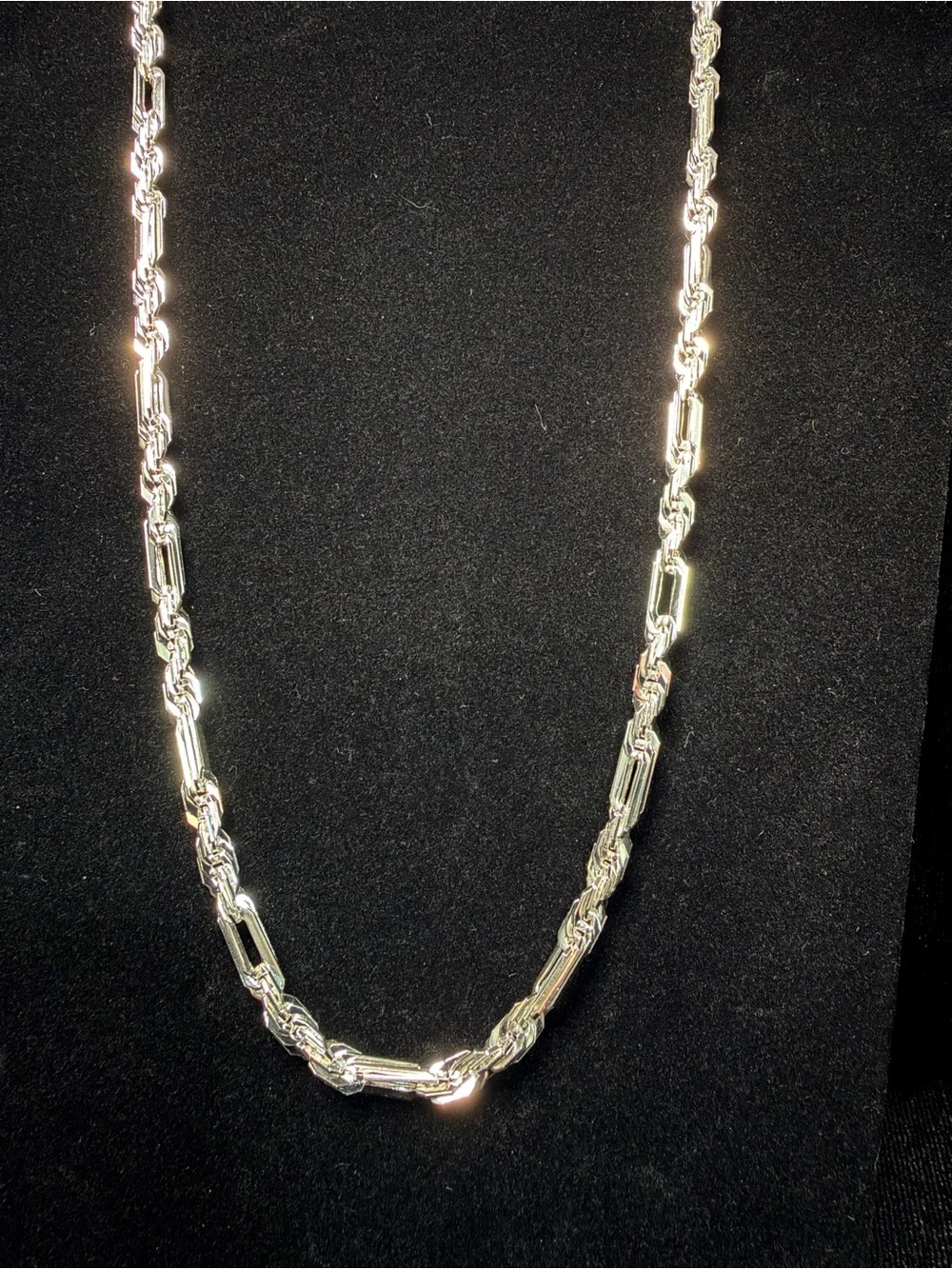 Figarope Milano Italy 925 Stamped Silver filled Necklace 22in 5MM 27.6g